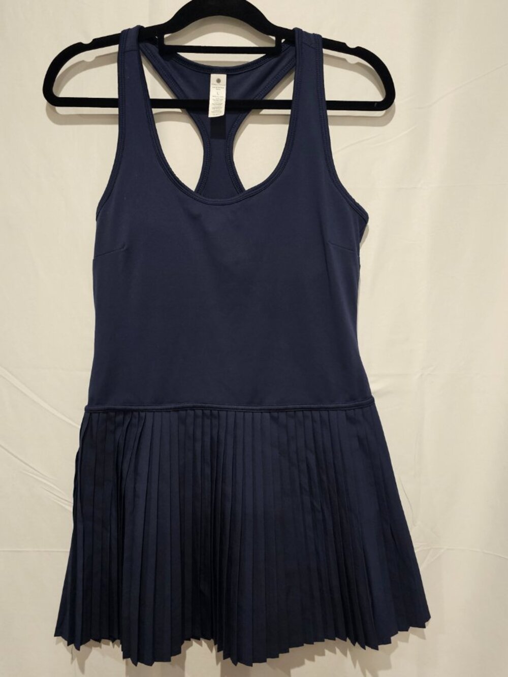 Yogalicious Tennis Dress Women's L Navy Blue Sleeveless Athletic Mini